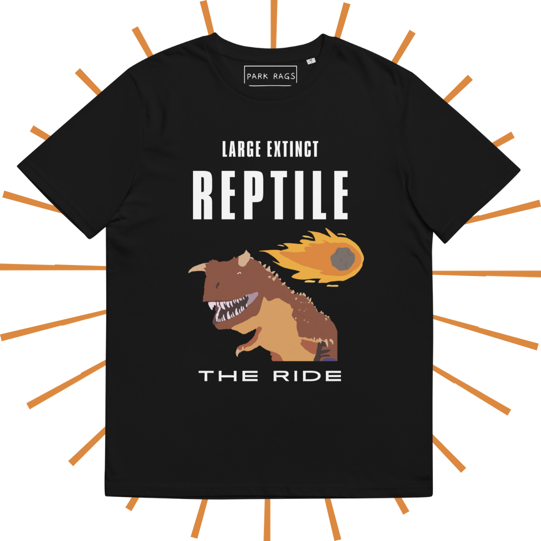 Large Extinct Reptile Tee - Dark Background