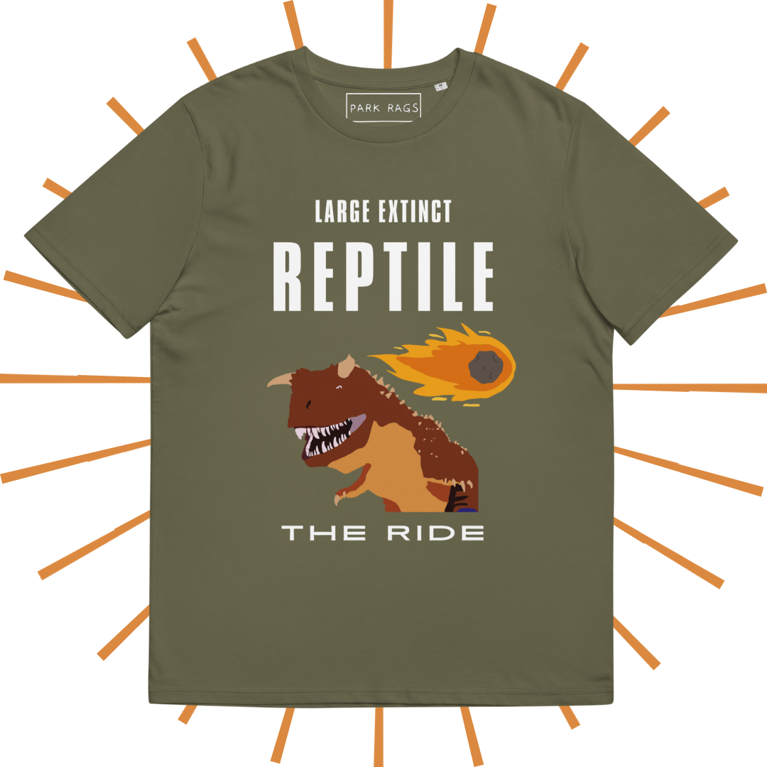 Large Extinct Reptile Tee - Dark Background