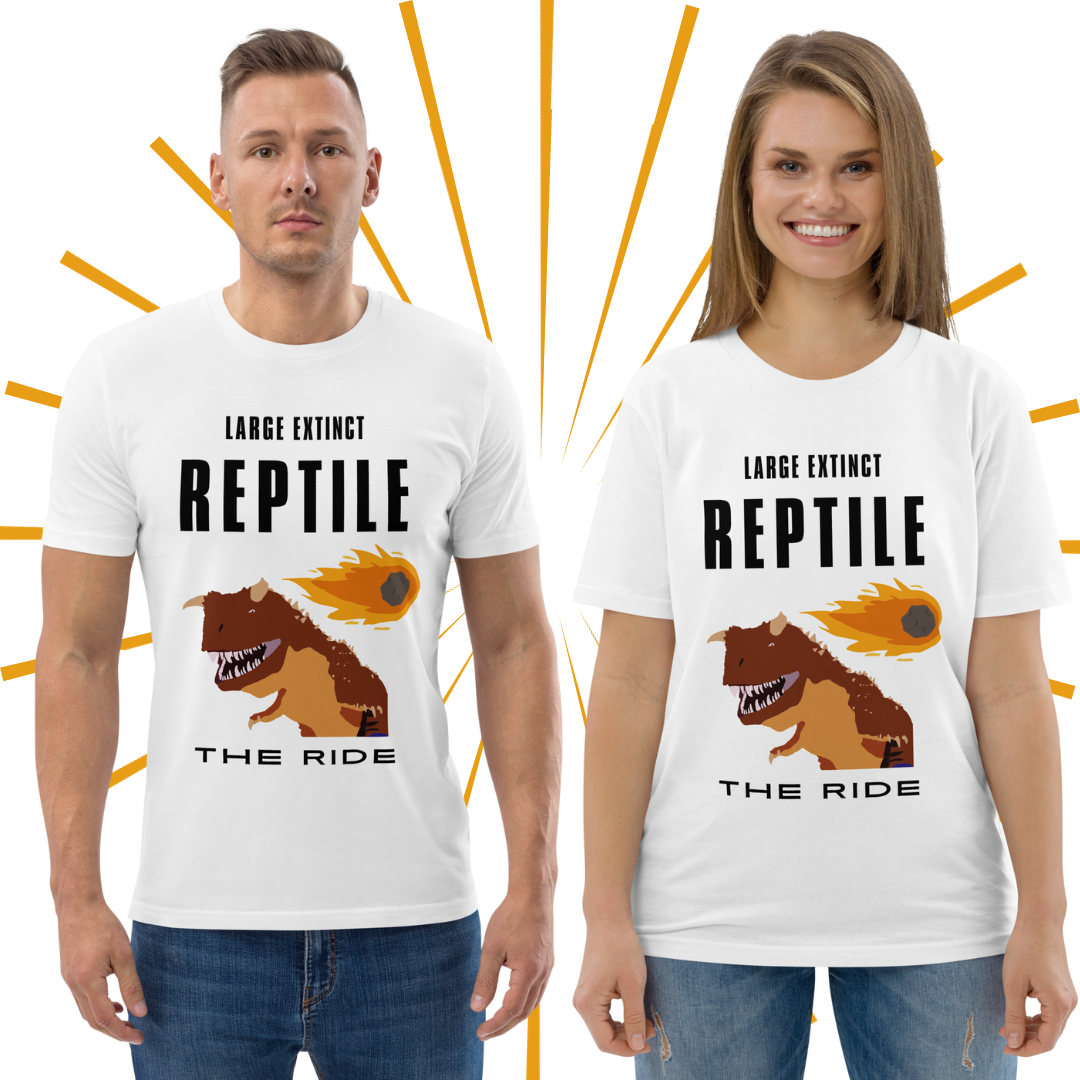 Large Extinct Reptile Tee - Light Background